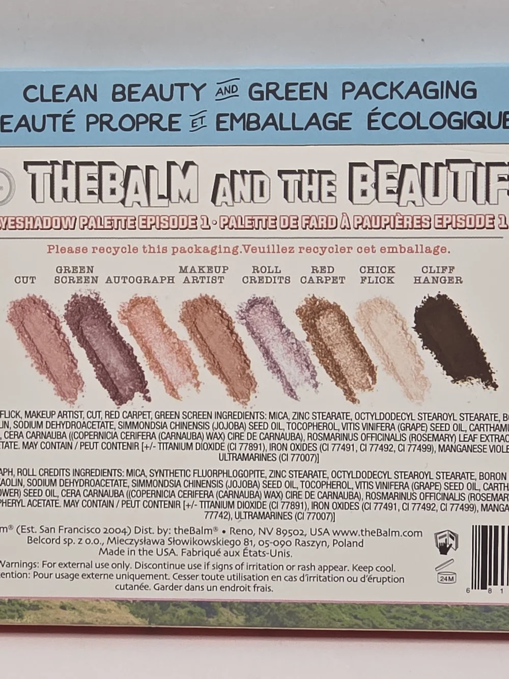 The Balm and The Beautiful Eyeshadow Palette Episode 1 Full Size 0.37 OZ